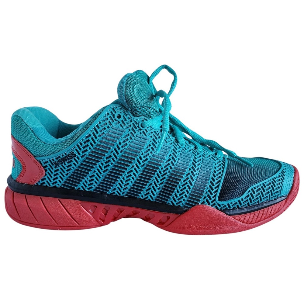 K-Swiss Hypercourt Express Mens 9.5 Viridian Green Red Tennis Shoes 03377-310-M